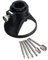 Boxonly 7 PCS Rotary Multi Purpose Tool Horn Cover Cutting Guide Router Attachment Kit HSS Routing Drills Bits with 6pcs HSS Routing Drills Bits
