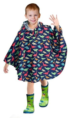 LAMA Poncho Antipioggia per Bambini, Impermeabile, Ragazza, Giacca Antipioggia Leggera per Bambini, Abbigliamento Antipioggia Riutilizzabile, Mantella Antipioggia con Cappuccio