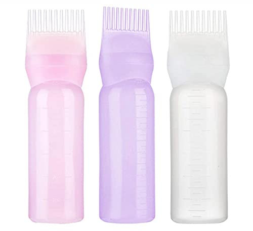 3 Pièces Cheveux Teinture Bouteille Brosse Shampooing Couleur Des Cheveux Huile Peigne Applicateur Outil Racin_e Peigne Applicateur Bouteille