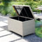 Grand Patio Garden Storage Box 540L, Outdoor Large Deck Box With All Weather Wicker, Storage Container for Cushions, Toys and Garden Tools (Light Grey)
