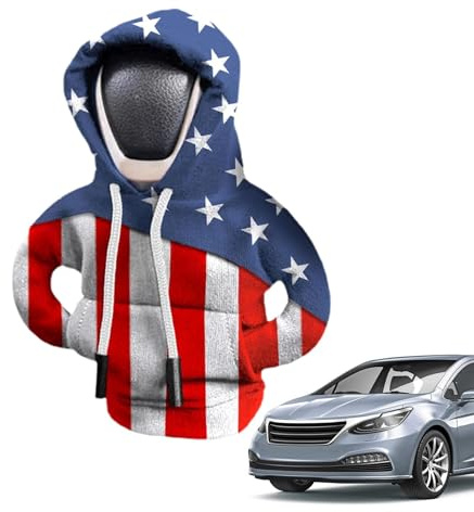 Generisch Dekorativer Schaltknauf mit Kapuze, Pullover Hoodie für Schaltung, lustiger Schaltknauf für Auto, Schaltknauf, Auto-Dekoration, Innen-Hoodie für Gangschaltung