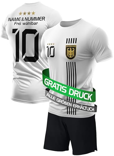 IIIII20Fo7IIIII Fussball Deutschland Trikot Em 2024 Kinder mit eigenem Namen personalisiert - Jungen National Fußball Kind Trikots - Jungs Fanartikel deutsche Nationalmannschaft