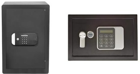 Yale Extra Large Maximum Security Safe, Sold Secure Silver, Digital Keypad, LED Light Indicators, St & Small Value Safe, Digital Keypad, LED Light Indicators, Steel Locking Bolts