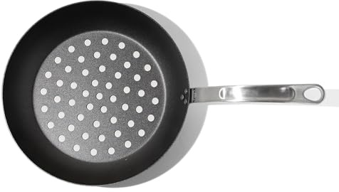 Made In Cookware - 12 Seasoned Carbon Steel Grill Frying Pan - Professional Cookware - Crafted in Sweden