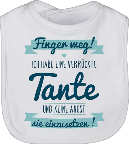 Shirtracer - Baby Lätzchen - Sprüche - Ich habe eine verrückte Tante grau/Schwarz