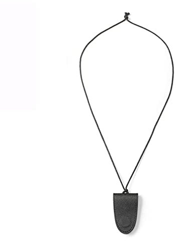 ohodhmnu Brillenband, Lederbrillenclip, Umhängeband, Brillentaschen, modisch, tragbar, Lederbrillen-Umhängeband, Schwarz