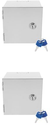 Artibetter Abschließbare Steckdosenbox Aus Edelstahl Mit Diebstahlschutz 2Er Set Wetterfeste Steckdosenschutzbox Für Innen Und Außenbereich Sicherer Elektrokasten