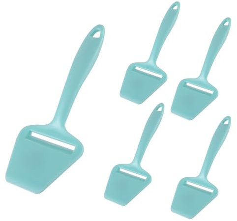 HAJHI Multifunzionale Coltello per Torta Affettatrice per Formaggio Appendibile Stoccaggio PP Paletta per Torta Taglio Manico Server per Torte Trasferire Toast Ristorante(Verde,5pcs)
