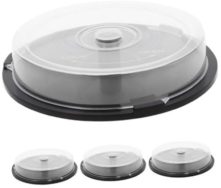 Zerodeko 4stücke Dvd-organizer Leerer Sammelbehälter Für Cd Dvd-aufbewahrung Mit Platz Für Zehn Discs Made of Pp-materialien Zum Schutz Vor Kratzern Tragbares Design Für Home Office Und Aut