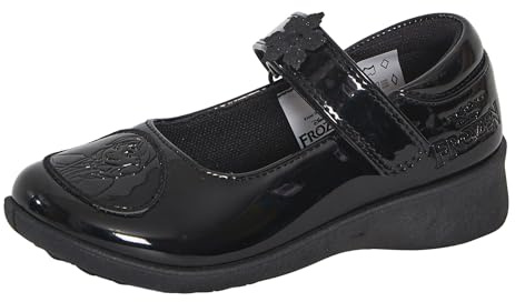 Disney Girls Frozen School Shoes 11 UK Child Black