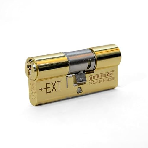 UAP Kinetica+ K4 3* Kitemarked Double Key Euro Cylinder Door Lock - Unparalleled Home Security & Safety System - with Bio Key, 6-Pin, Anti-Bump, Anti-Drill (70mm 30EX-10-30 (35EX/35) (Polished Brass)