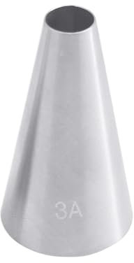 AHIOJEGX Icing Nozzles Multi-size Large Size Round Piping Nozzle Cake Cream Pastry Tools Stainless Steel Icing Tips For Cupcake Decorating 5pc(3A-5pc)