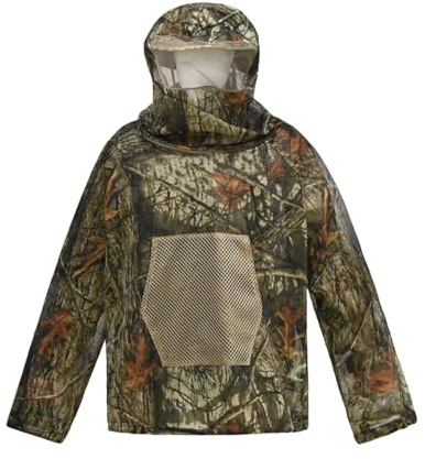 Bienenanzug, Baum Camoufla Anti-mücken Bienenzucht Anzug Camping Abenteuer Safari Mesh Kapuze Jagd Ghillie Anzü Camo Anln Kleidung Für Hobbyimker und Imker(XX-Large)