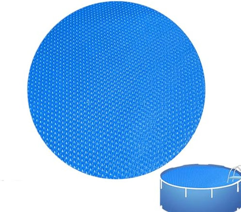 8Ft Round Solar Pool Cover - Cuttable Swimming Pool Cover | Foldable Heavy Duty Insulation Film Shield Solar Blanket | Heat Retaining Heavy Duty Shield for Outdoor Swimming Summer