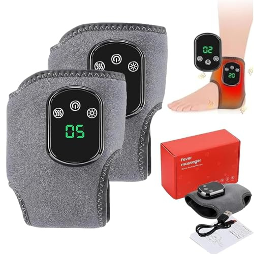 Neamova 3-In-1-FußMassager,FußMassagegeräT,Portable Cordless Ankle Massagers With 3 Vibration Modes, 5 Heat Settings (2 PCS)