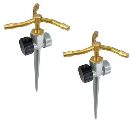 Sweeaau Arroseur réglable à 3 bras tourbillonnant pour une utilisation polyvalente dans la cour et la ferme avec installation facile Arroseur goutte à goutte en métal professionnel