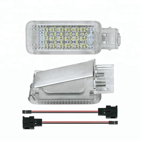 BWZJS 2 luces LED de cortesía for puerta coche Golvebox, for Porsche, 987 997 911 958 Boxster Cayman, Carrera, Turbo, CAYENNE Lámpara de pie para interior de vehículo(Rot)