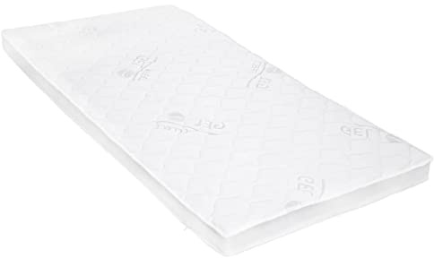 Surmatelas en mousse gel 90 x 200 cm, 7 cm d'épaisseur, respirant et soulageant la pression, housse lavable avec fermeture éclair sur tout le pourtour, idéal comme protège-matelas et surmatelas pour