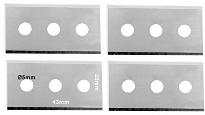 buy-safe.de Klingen für Ceranfeldschaber Kochfeldschaber (4 Stück)