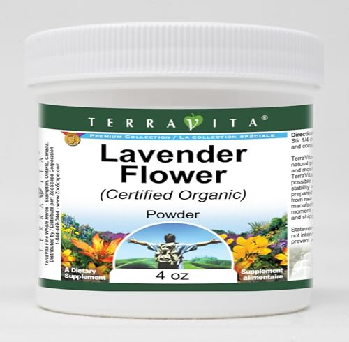 Lavender Flower (Certified Organic) Powder (4 oz, ZIN: 517724) - 3 Pack