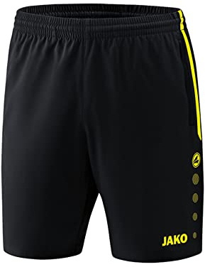 JAKO Mäns sammansättning 2,0 shorts, svart (svart/neongul), XL
