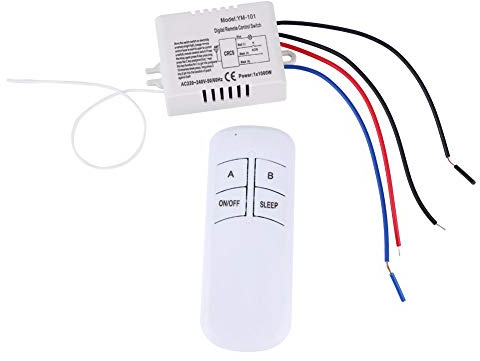 220V Receptor Transmisor,Lámpara Luz Digital Inalámbrico Pared Control Remoto Interruptor