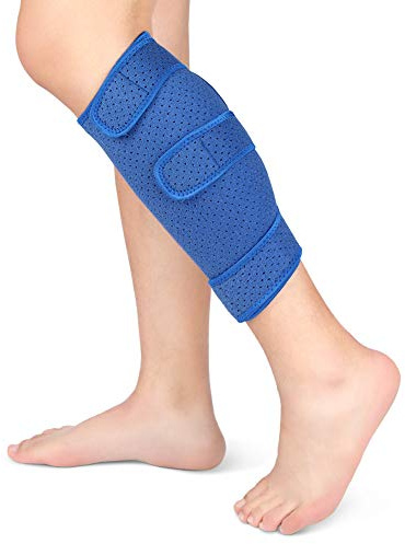 Yosoo Health Gear Soporte para Pantorrillas, Mangas de Compresión para la Pantorrilla, Sujeción de Pantorrilla y Espinilla Triple Banda Compresión Regulable, Mejora la Circulación Sanguínea
