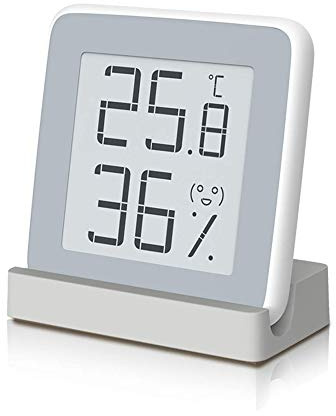 YICI Thermomètre Hygromètre Thermo-hygromètre numérique d'intérieur avec écran HD à affichage E-Ink à 360 °, capteurs suisses de haute précision pour chambres à coucher, bureau, salon, cafés