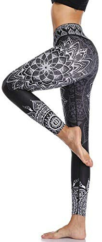 High Waist Sport Blickdichte Leggings Für Damen,Frauen Workout Strumpfhosen Hohe Taille Yogahose Schwarze Linie Gedruckt Weiße Blickdichte Yoga Leggings Hohe Taille Leggings Für Gym Pilates Übun