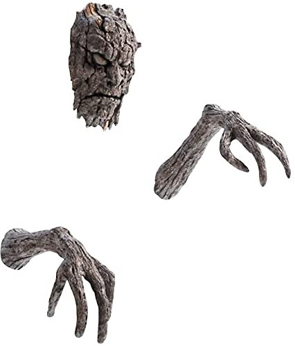 Baum Gesicht, Baum Rinde Gesicht, Halloween Outdoor Garten Dekor, Ghost Gesicht Gesichtsmake-up, Horrorbaum Dämon Dekoration, Urlaub Baum Monster Dekor, Baumskulptur Outdoor, Baum Gesicht Statue