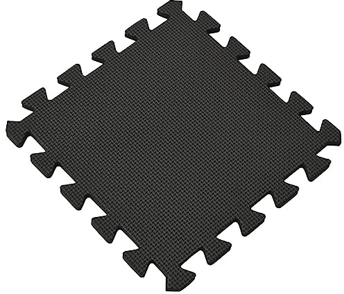 vidaXL 54x Bodenmatte Bodenschutzmatten Unterlegmatten Bodenschutz Puzzlematte Schutzmatten Fitnessmatte 4,86㎡ Eva-Schaumstoff Schwarz