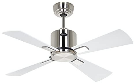 Eco Neo III 92 BN-WE/LG Ventilateur de plafond chromé brossé avec pales réversibles CasaFan