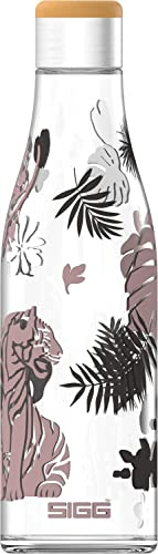 SIGG Metis Sumatra Trinkflasche (0.6 L) - Plastikfreie, Auslaufsichere und Hitzebeständige Glasflasche, BPA-frei - Kooperation Mit One Tree Planted