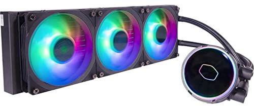 Cooler Master MasterLiquid PL360 FLUX Close-Loop AIO CPU Liquid Cooler, Gen2 ARGB Dual Loop Pump, 360mm Radiator, PL-Flux 120 PWM Fans, AMD Ryzen AM5/AM4, Intel LGA1700/1200 (MLY-D36M-A23PZ-R1) | GEN2 Argb Dual-Loop Pump, 360mm Radiator, 3x Pl-Flux 120 Pwm Fans, Supports Amd Am5/am4 and Intel Lga1700/1200