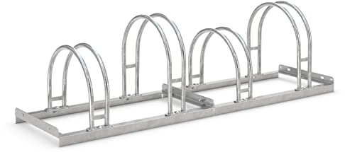 Bogenparker 5054 | Fahrradständer für 4 Fahrräder | einseitig | Freiaufstellung | Abwechselnde Hoch-/Tiefeinstellung | erweiterbar | Fahrradparker Bodenparker Mehrfachständer Bügelparker | Dreifke®