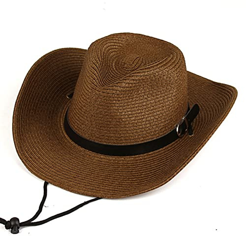 Chapeau de Paille Anti-Soleil Chapeaux de Cowboy Western Homme Panama Chapeau Fedora Large Bord Pliable Femme Chapeaux de Soleil Été Anti-UV Casquette de Jazz Hip-Hop