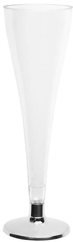 Playflip 420 bicchieri da champagne riutilizzabili 120 ml plastica infrangibile trasparente flauto spumante argento