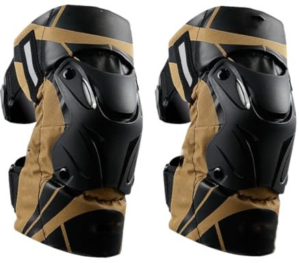 Motorrad-Knieschoner, Ellenbogenschoner, Motocross-Knieschoner, Schienbeinschutz, Paintball, Skaten, Rennen, Reiten, K01-3, Wüstengelb, Einheitsgröße