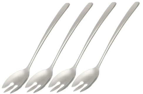 OKUMEYR 4pcs Stainless Steel Salad Forks Charcuterie Dessert Forks for Boys and Girls