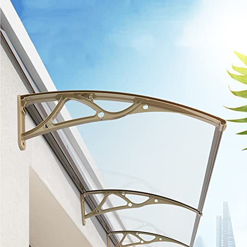 Outdoor Canopy Metal Front Door Awning Rain Shelter Cover Waterproof UV Block Patio Canopy for Garden/Yard/Terrace/Balcony Easy to Assemble (60x200cm)