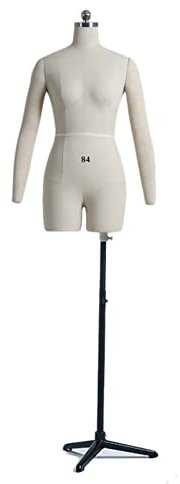 OWOHYG Große Nähpuppe Mit Armen, Weibliche Schneiderpuppe Für Schulen Und Studios, Ansteckbarer, Verstellbarer Schneiderpuppenständer, Weiß(XXL-Model 88)