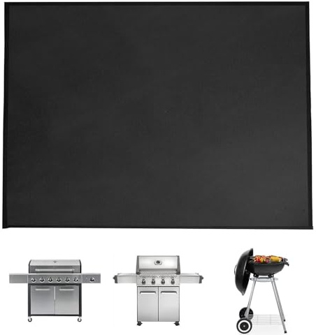 Tapis de Cuisson pour Plancha | Protection Ignifuge Pour Planchas | Tapis Antidérapant Résistant à la Chaleur Portable - Nettoyage Facile pour Terrasse Jardin Extérieur Sécurité
