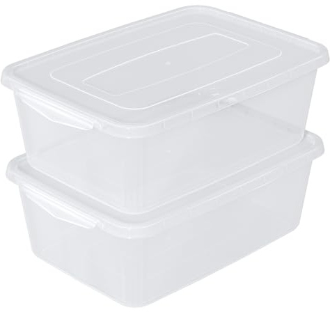 Waikhomes Set of 2 Bread Leavening Box, Food Container for Dough, Household Pizza Dough Container Dough Proofing Tray with Lid