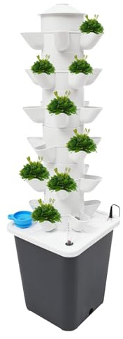 Hanmorfarbi Tour hydroponique verticale, cultivateur de légumes intelligent, tour de culture sans tourbe, système de culture hydroponique à 30 trous