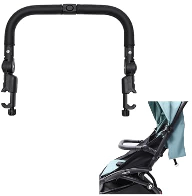 Stroller Armrest,Baby Stroller Accessories Bumper Bar,Replacement Baby Stroller Protective Handlebar, Adjustable Angle,Removable(Black)