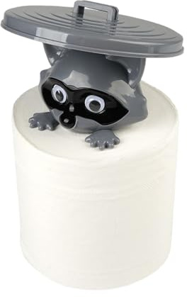 Hausseur Papier Toilette Raton Laveur, 2025 Nouveaux Porte-Serviettes en Papier Animal Mignon, Porte-Rouleau Toilettes Raton Laveur Drôle, pour Décor Rangement De Salle De Bain À La Maison