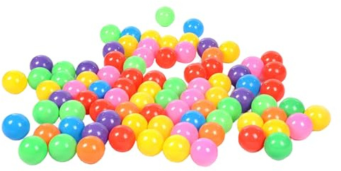 Njidher Large Balls for Ball Pit - Bright Colours Swimming Pool Balls, Reusable Refill Balls for Playroom, Playhouse, Paddling Pool, Playpen, Party, Birthday Decoration Activities
