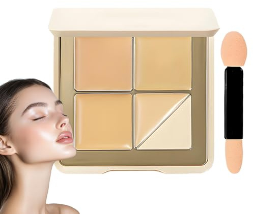Correttore di Colore Neutralizzatore Viso Anti-Sbavatura A 3 Colori | Palette Per La Correzione Per Donne E Ragazze Trucco Per Feste Trucco Quotidiano Uso Informale Look Naturale Routine Veloce