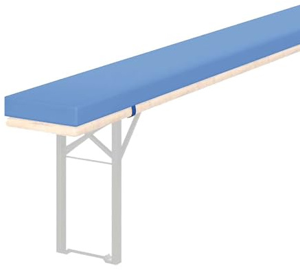 Cuscino imbottito per panca da giardino con birra, cuscino rimovibile e lavabile, 220 x 25/200 x 25/180 x 30 cm, per esterni, patio, panche interne, dimensioni 120 x 28 x 3 cm