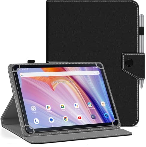 KATUMO Folio Leather Universal Case for 9.6-11 Inch Tablet, Black | Travel Portable Protective Cover, for All Kinds of 9.6-11 Android/iOS/Windows Tablet, for 10 inch Tab/ 11 inch Tab